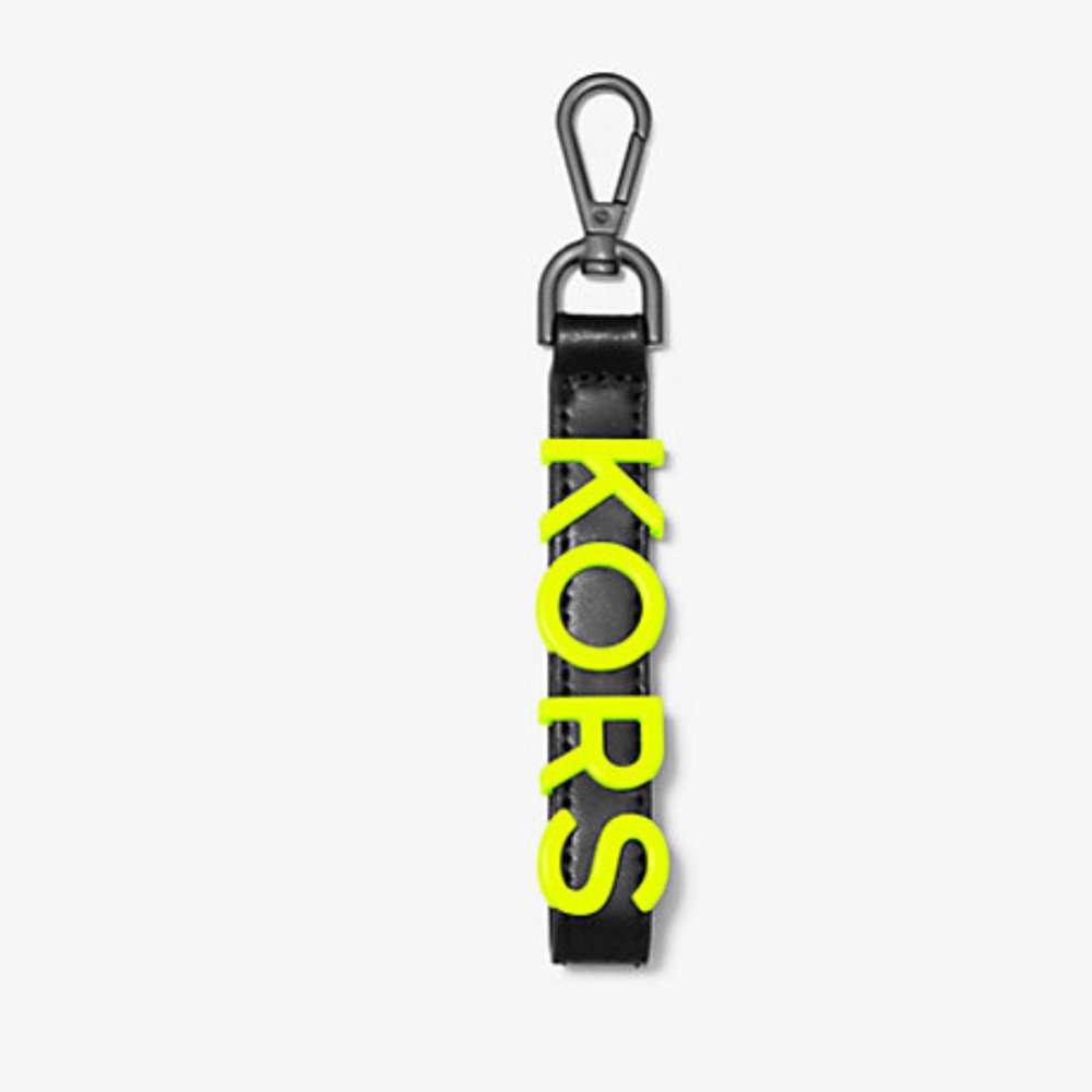 MICHAEL MICHAEL KORS Neon Embellished Leather Key Chain